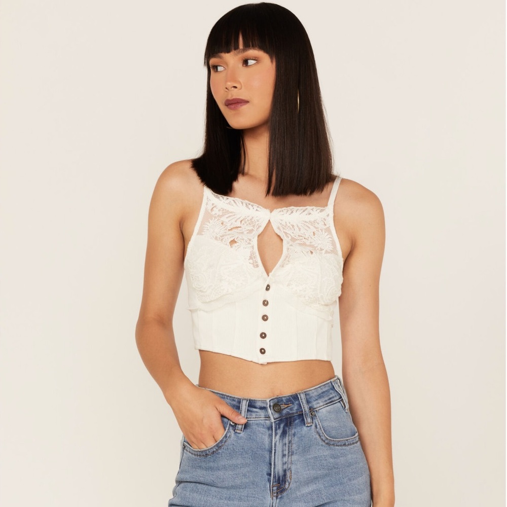 Free People Have My Heart Cropped Tank Top